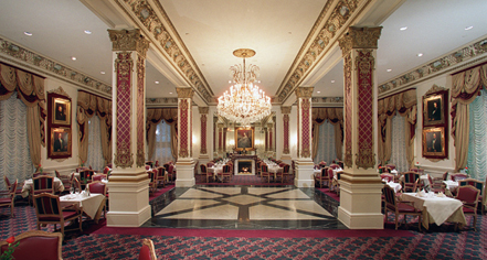 Dining at
Le Pavillon Hotel
in New Orleans