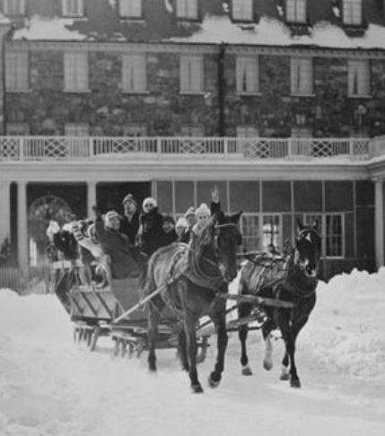 Historical Image of Carriage Ride, Skytop Lodge, 1926, Member of Historic Hotels of America, in Skytop, Pennsylvania.