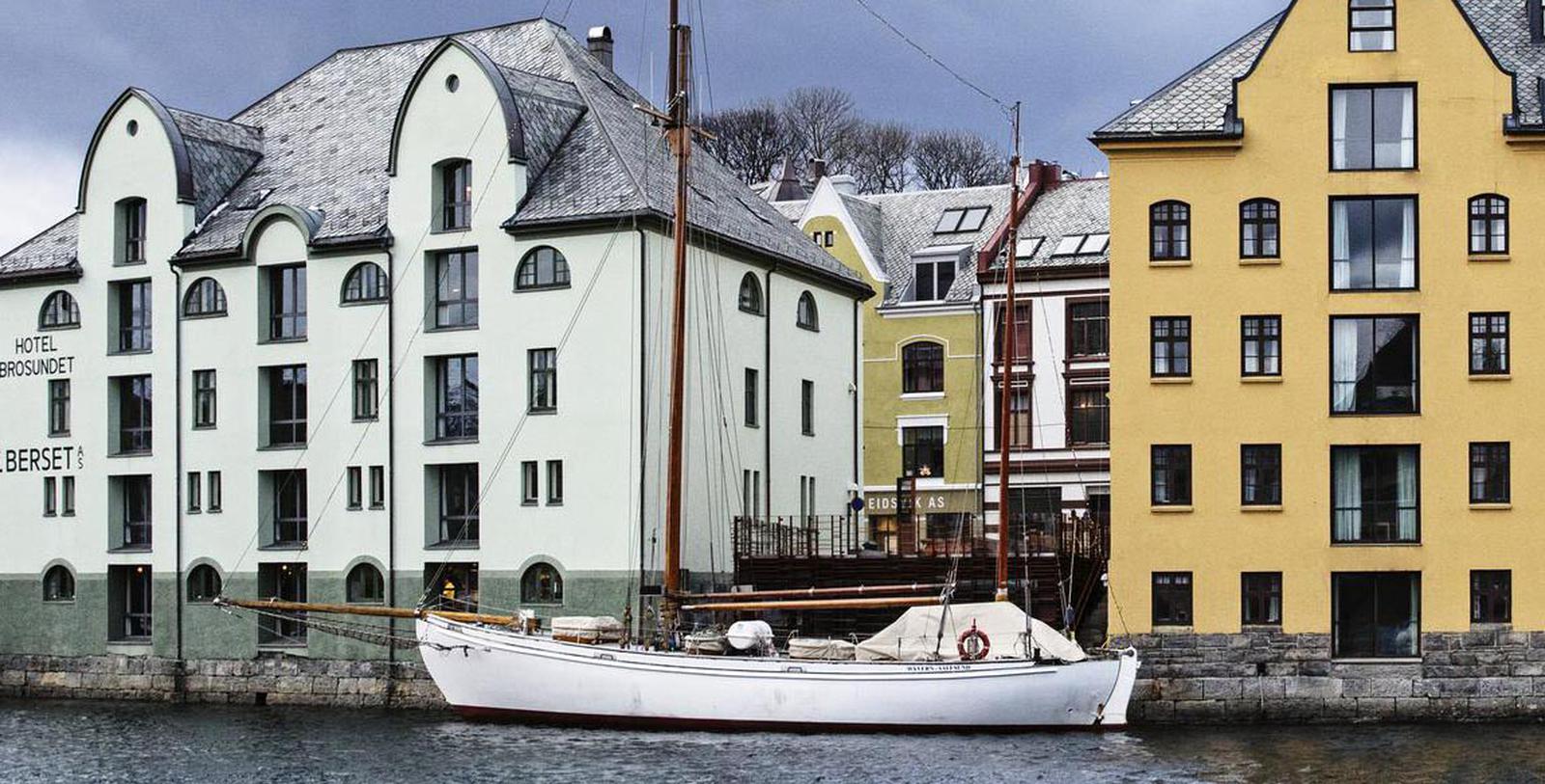 Image of Exterior, Hotel Brosundet, Alesund, Norway, 1904, Member of Historic Hotels Worldwide, Discover