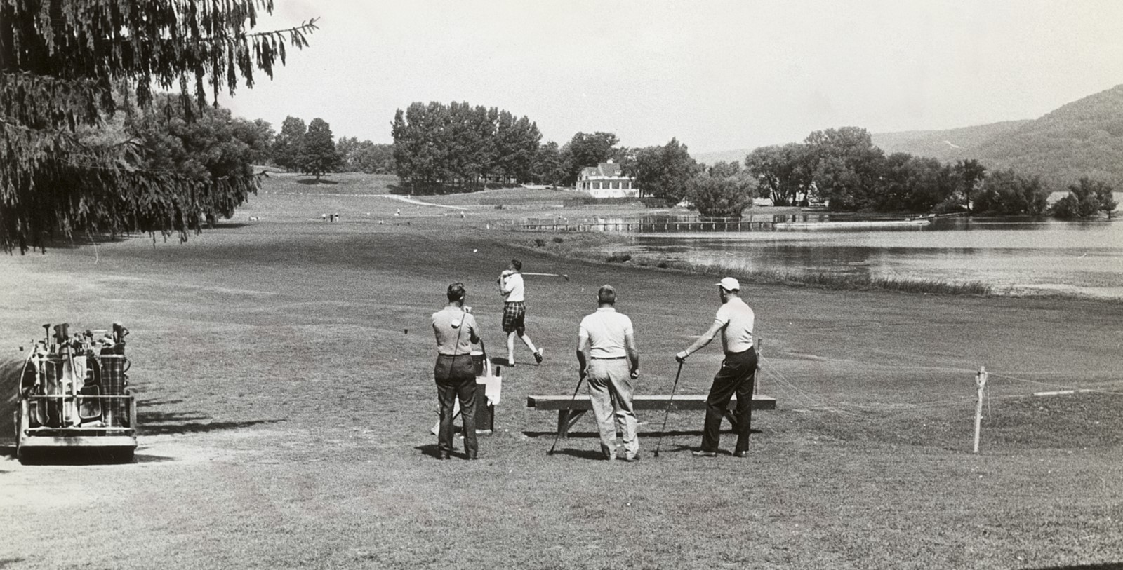 Historic Image of Golfers at The Otesaga Hotel, Cooperstown, New York