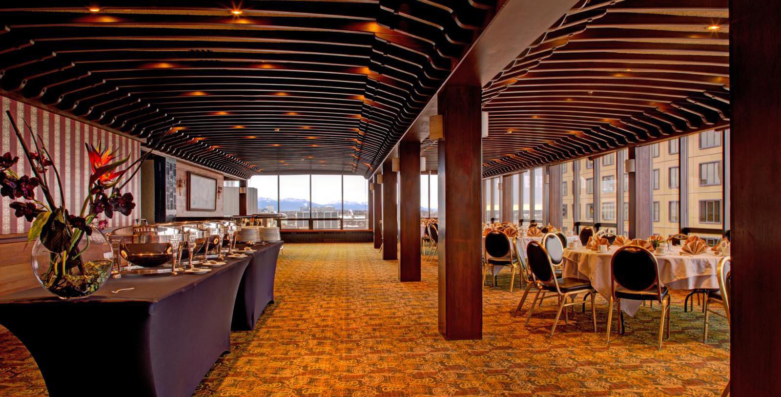 Image of Quarter Deck Meeting Room, Hotel Captain Cook in Anchorage, Alaska, 1956, Member of Historic Hotels of America, RFP