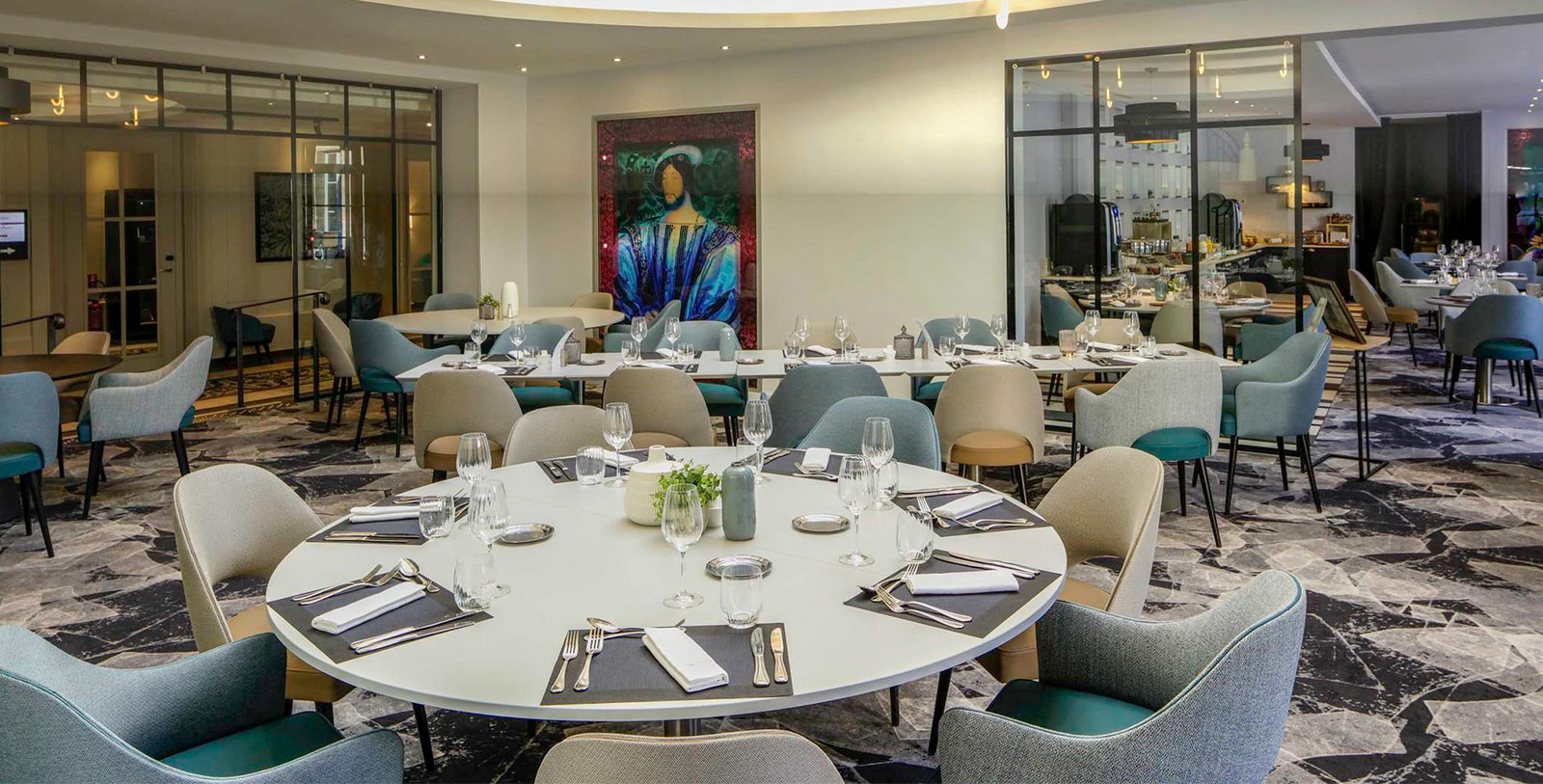 Image of Dining Room, Mercure Angouleme Hotel de France, established 1600, member of Historic Hotels Worldwide 2019, France, Europe, Dining