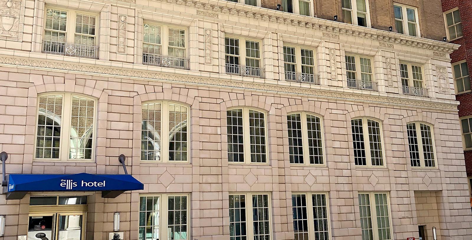 Discover how the hotel’s restored façade now appears much as it did when originally built in 1913.