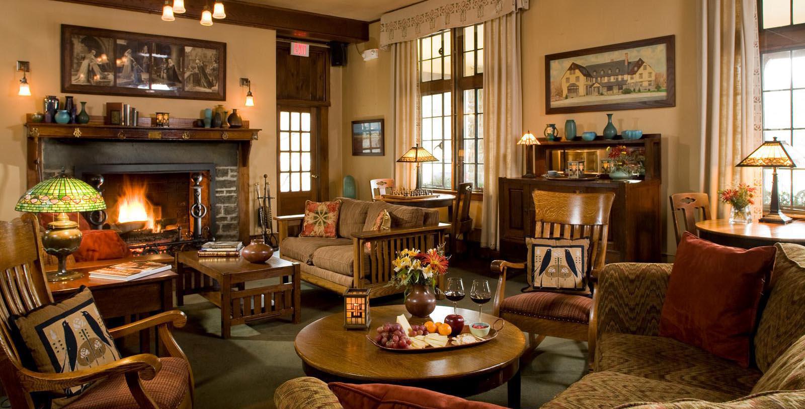 Image of Hotel Lounge at The Settlers Inn at Bingham Park, 1927, Member of Historic Hotels of America, in Hawley, Pennsylvania, Discover