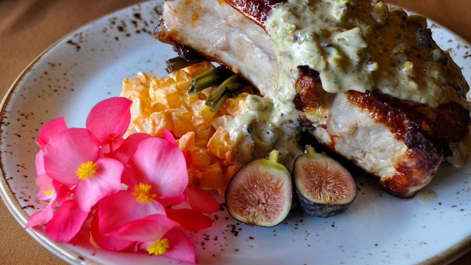 Taste locally sourced ingredients at The Settlers Inn Restaurant.