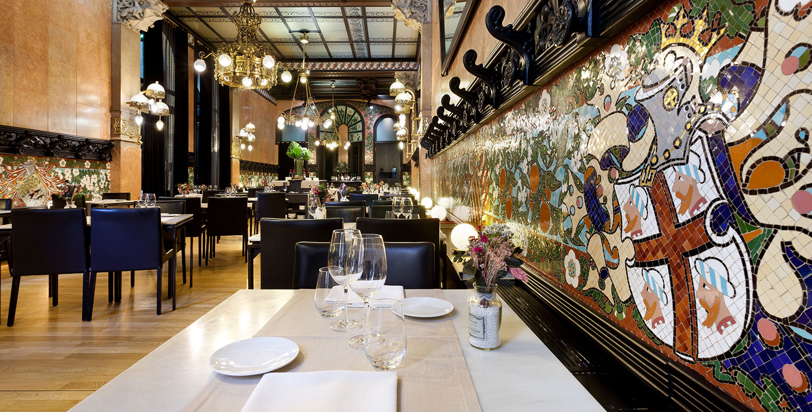 Image of Fonda España Restaurant, Hotel España, 1859, a Member of Historic Hotels Worldwide in Barcelona, Spain, Dining