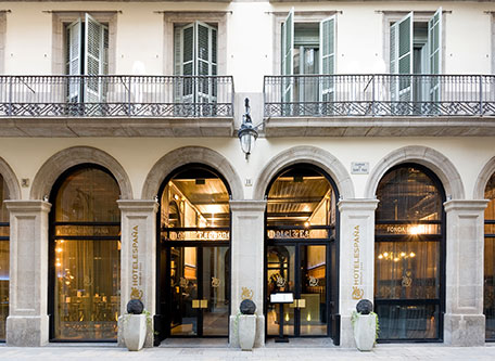 Image of Exterior of Hotel España, 1859, a Member of Historic Hotels Worldwide in Barcelona, Spain, Special Offers, Discounted Rates, Families, Romantic Escape, Honeymoons, Anniversaries, Reunions