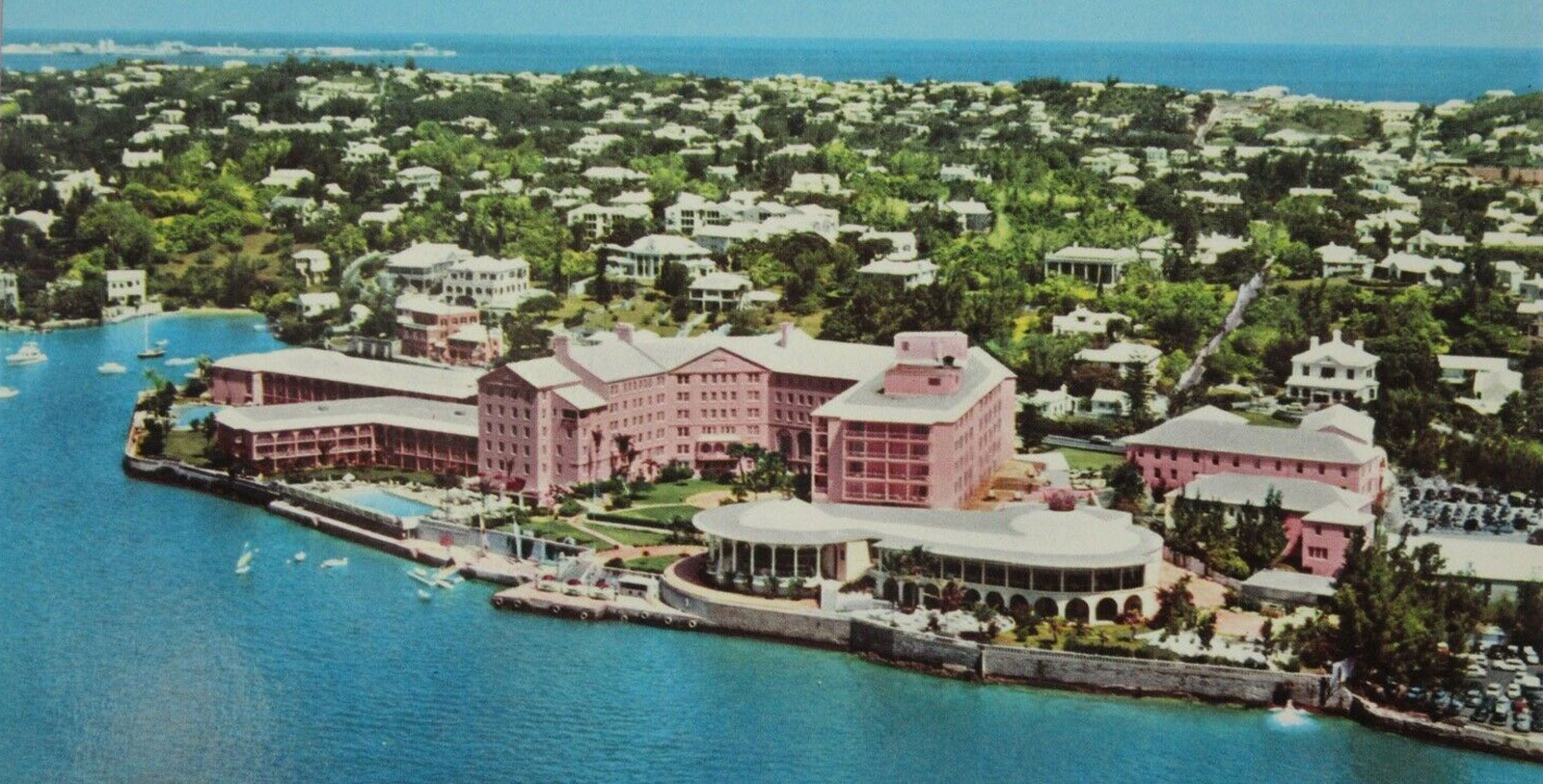 Historical Image of Exterior, Hamilton Princess & Beach Club, A Fairmont Managed Hotel, 1885, Member of Historic Hotels Worldwide, in Hamilton, Bermuda