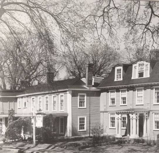 Historical Image of Exterior Street View, Concord's Colonial Inn, 1716, Member of Historic Hotels of America, in Concord, Massachusetts.