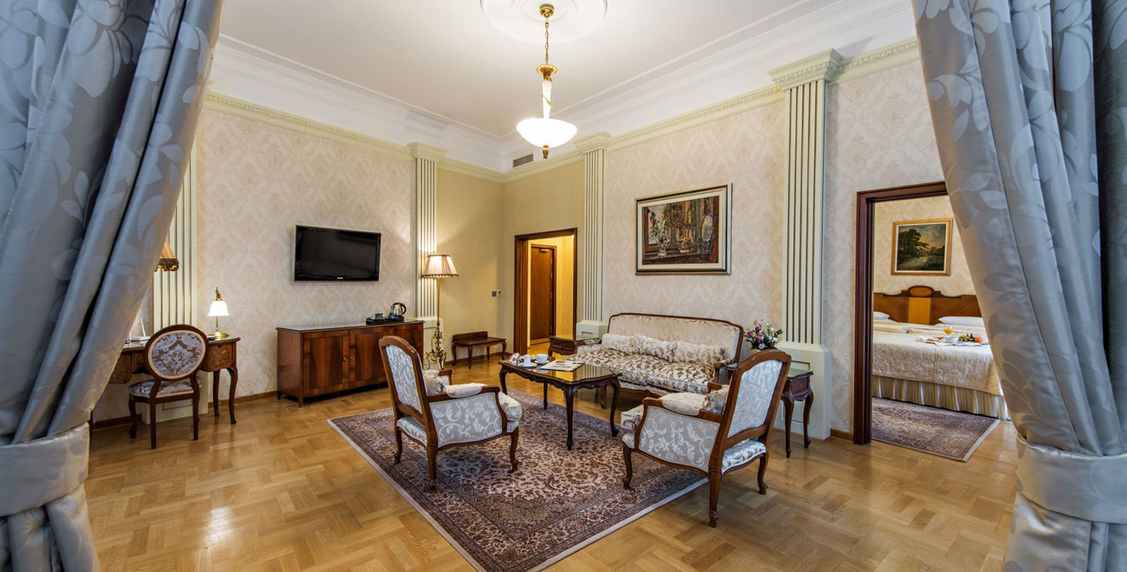 Image of Guestroom Interior, Hotel Moskva, Belgrade, Sebia, 1908, Member of Historic Hotels Worldwide, Accommodations