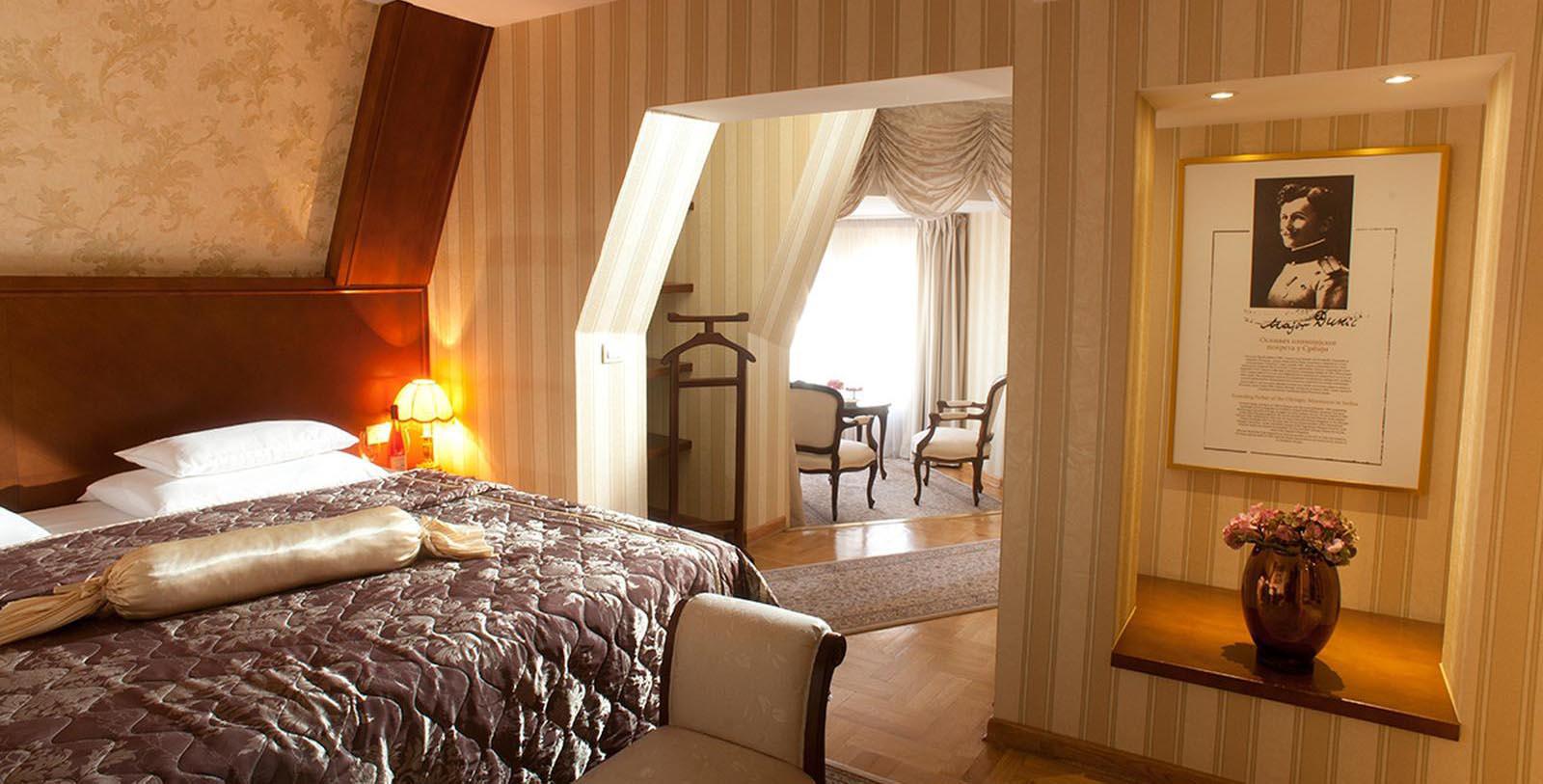 Image of Guestroom Interior,Hotel Moskva, Belgrade, Sebia, 1908, Member of Historic Hotels Worldwide, Location Map