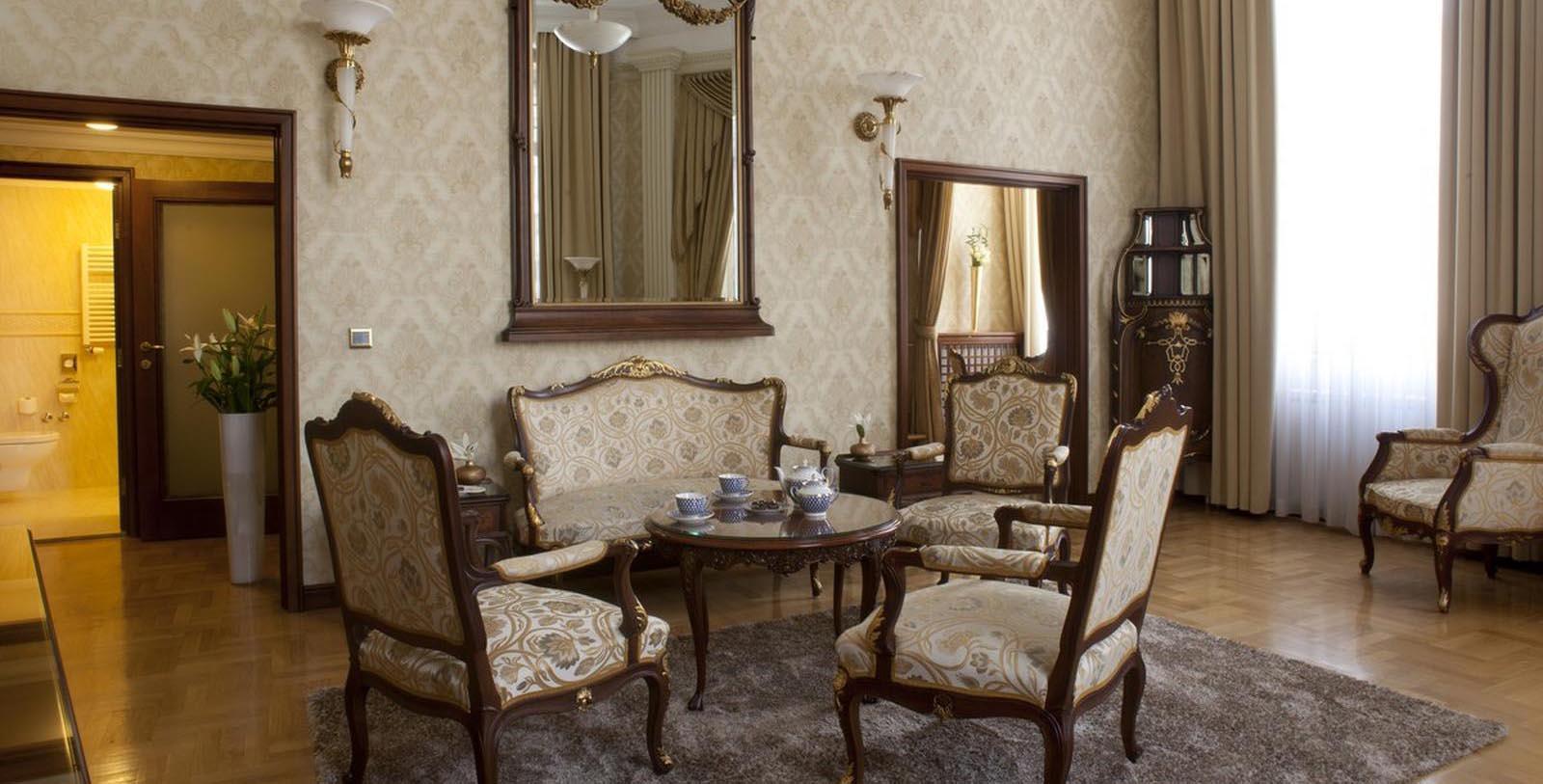 Image of Suite Living Room, Hotel Moskva, Belgrade, Sebia, 1908, Member of Historic Hotels Worldwide, Discover