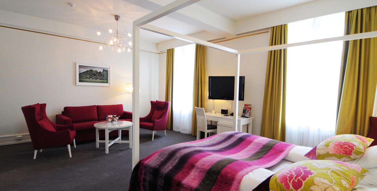 Image of Guestroom Interior, Grand Terminus, Bergen, Norway, 1928, Member of Historic Hotels Worldwide, Location Map
