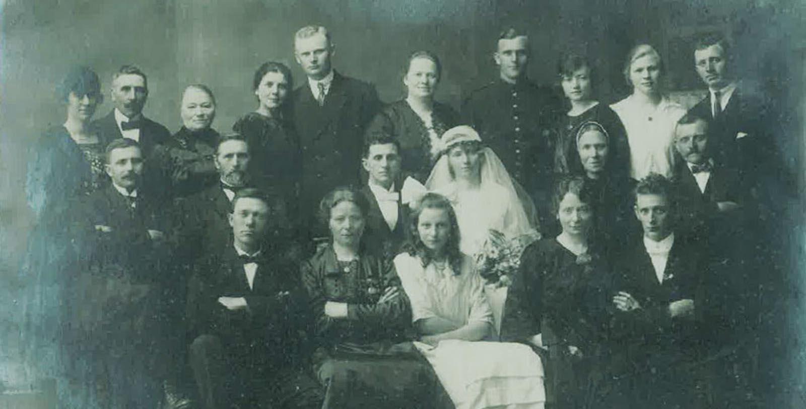 Historic Image of the Haaheim family at a Wedding