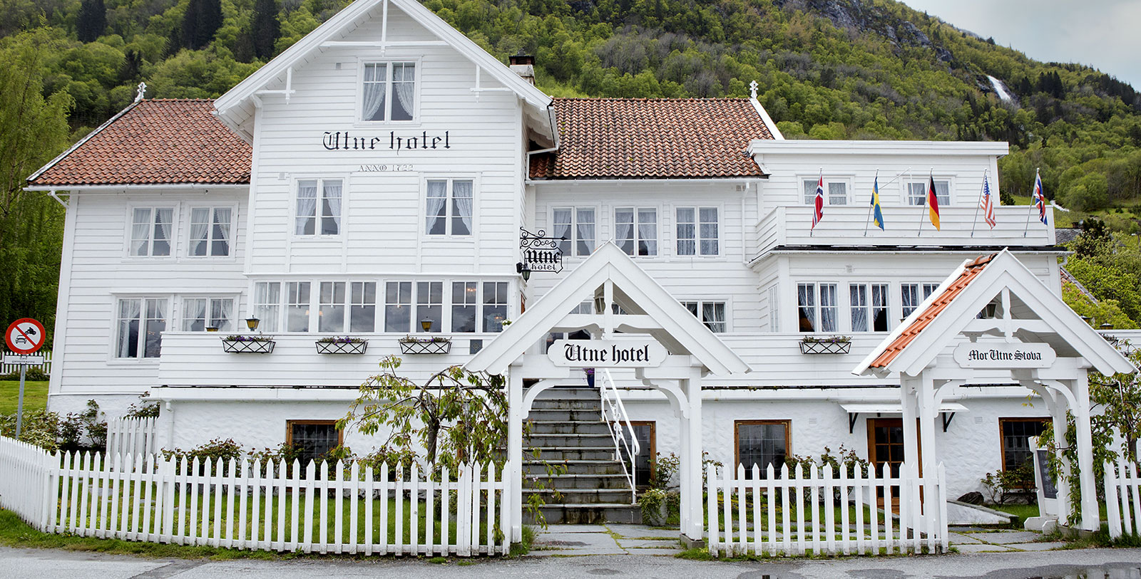Image of Hotel Exterior Utne Hotel, 1722, Member of Historic Hotels Worldwide, in Utne, Norway, Overview