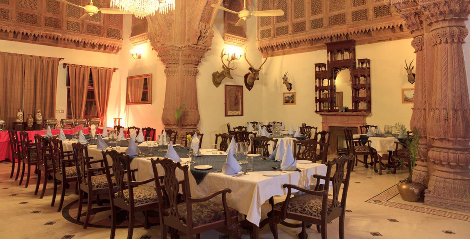 Image of Dining Area Laxmi Niwas Palace, 1904, Member of Historic Hotels Worldwide, in Bikaner, India, Taste