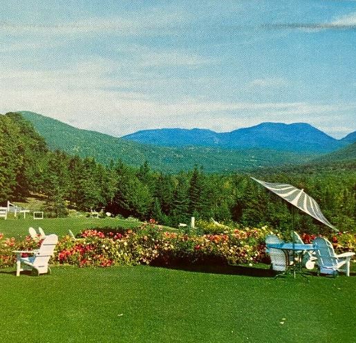 Historical Image of Grounds at Eagle Mountain House, 1879, Member of Historic Hotels of America, in Jackson, New Hampshire.