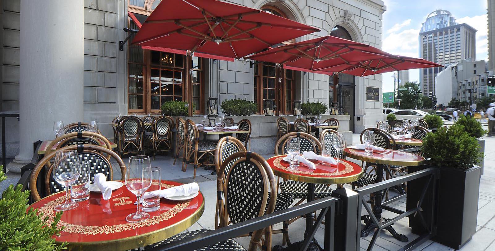 Image of exterior cafe Fairmont Copley Plaza, 1912, Member of Historic Hotels of America, in Boston, Massachusetts, Explore