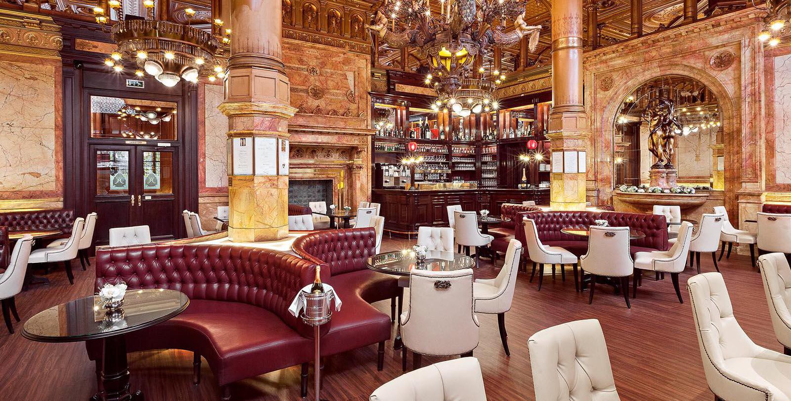 Image of Cafe Metroplole, Hotel Metropole, Brussels, Belgium, 1895, Member of Historic Hotels Worldwide, Explore