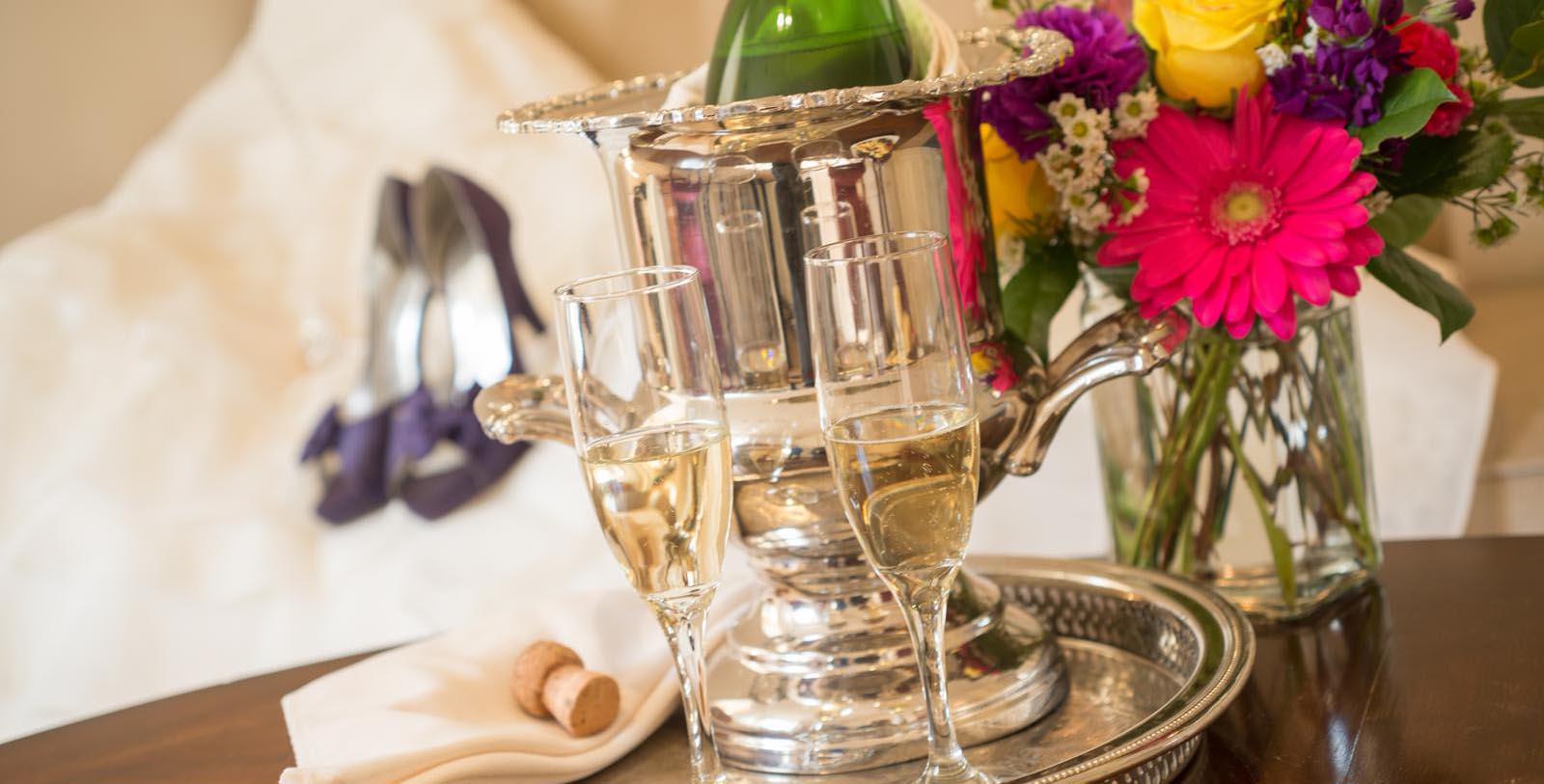 Image of Champagne in Guestroom at The Middlebury Inn, 1827, Member of Historic Hotels of America, in Middlebury, Vermont, Explore