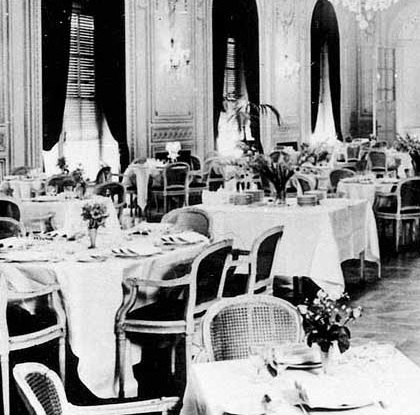 Historical Image of Dining Area, Alvear Palace Hotel, 1932, Member of Historic Hotels Worldwide, in Buenos Aires, Argentina.