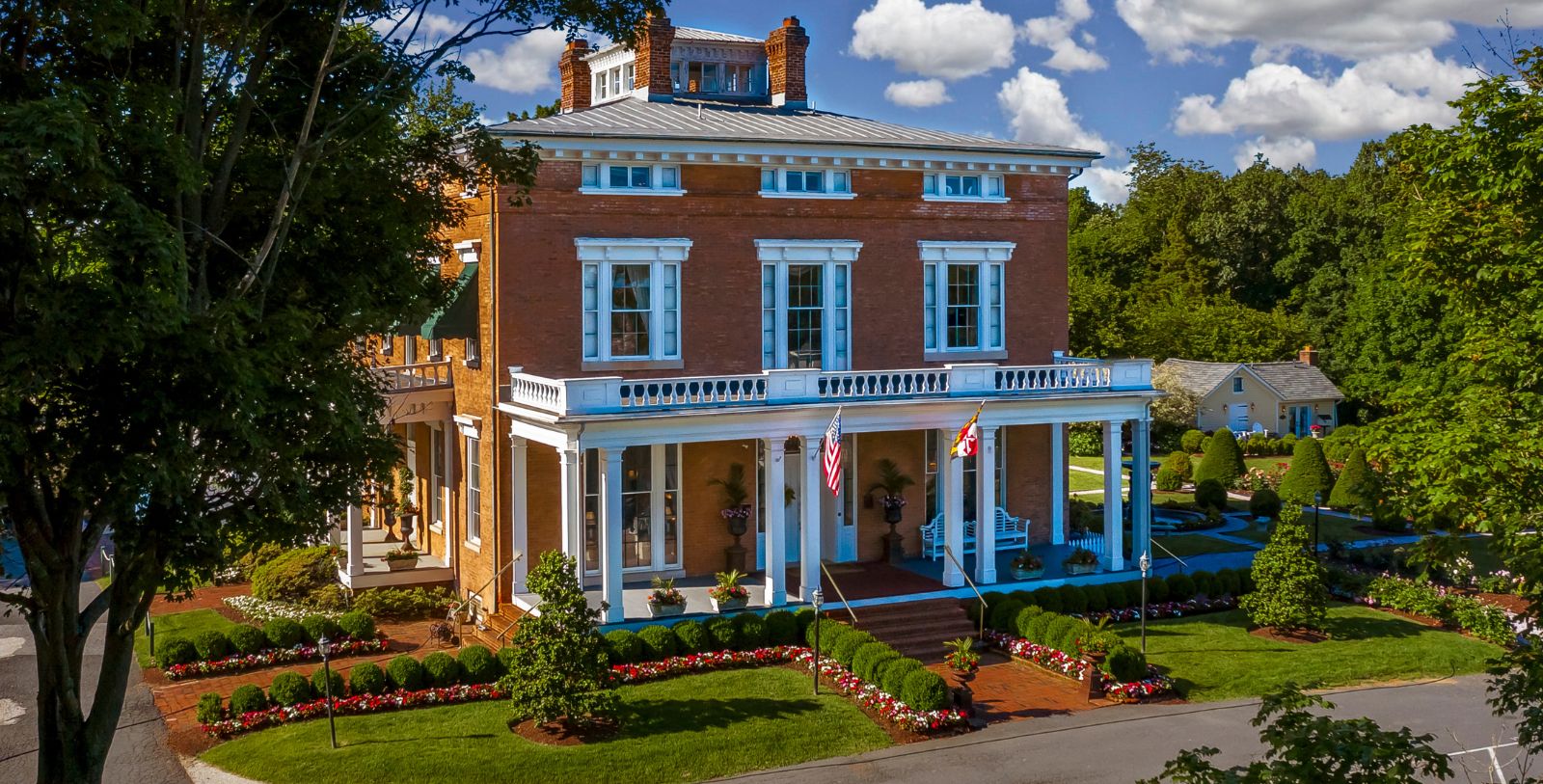 Image of Hotel Exterior at Antrim 1844, Member of Historic Hotels of America, in Taneytown, Maryland, Special Offers, Discounted Rates, Families, Romantic Escape, Honeymoons, Anniversaries, Reunions