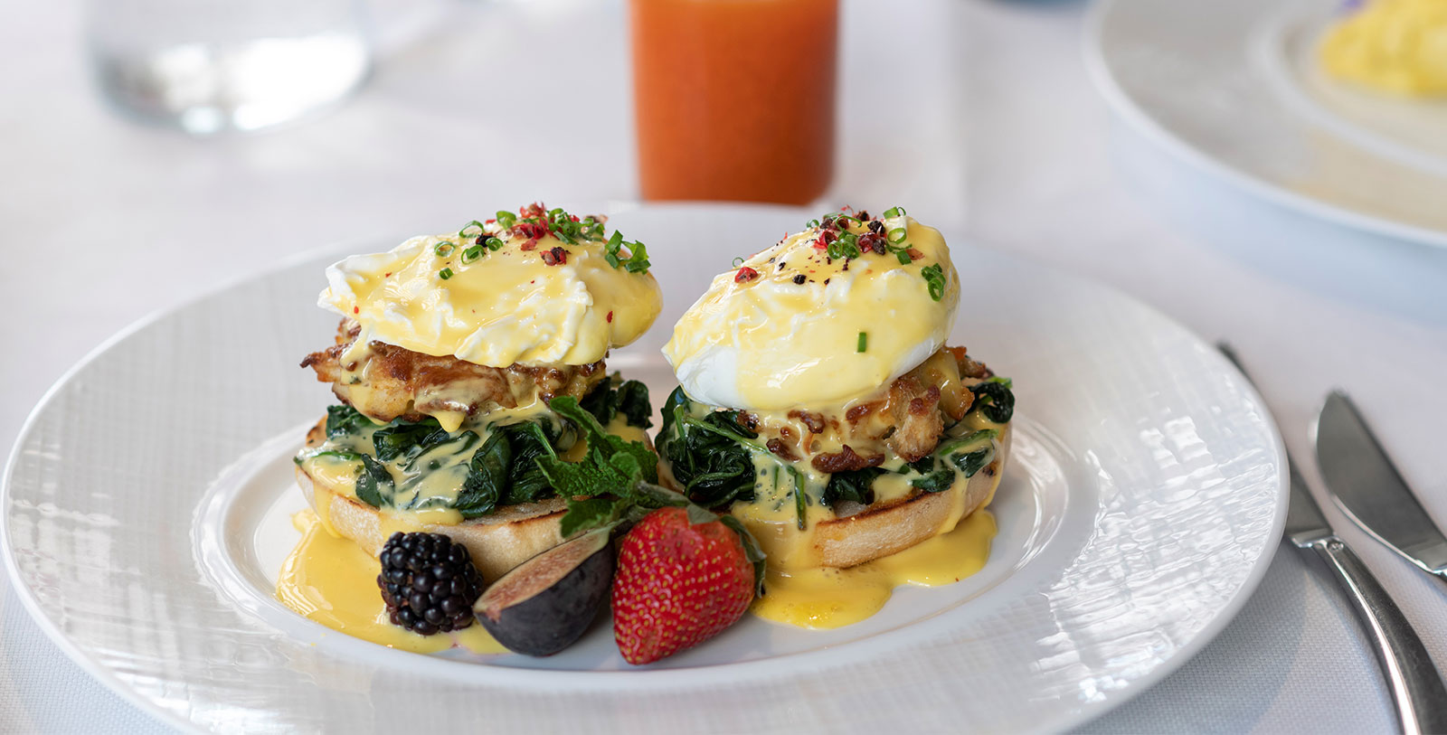 Image of Maryland Crab Cakes Egg Benedict, Inn at Perry Cabin in St. Michaels, Maryland, 1816, Member of Historic Hotels of America, Taste