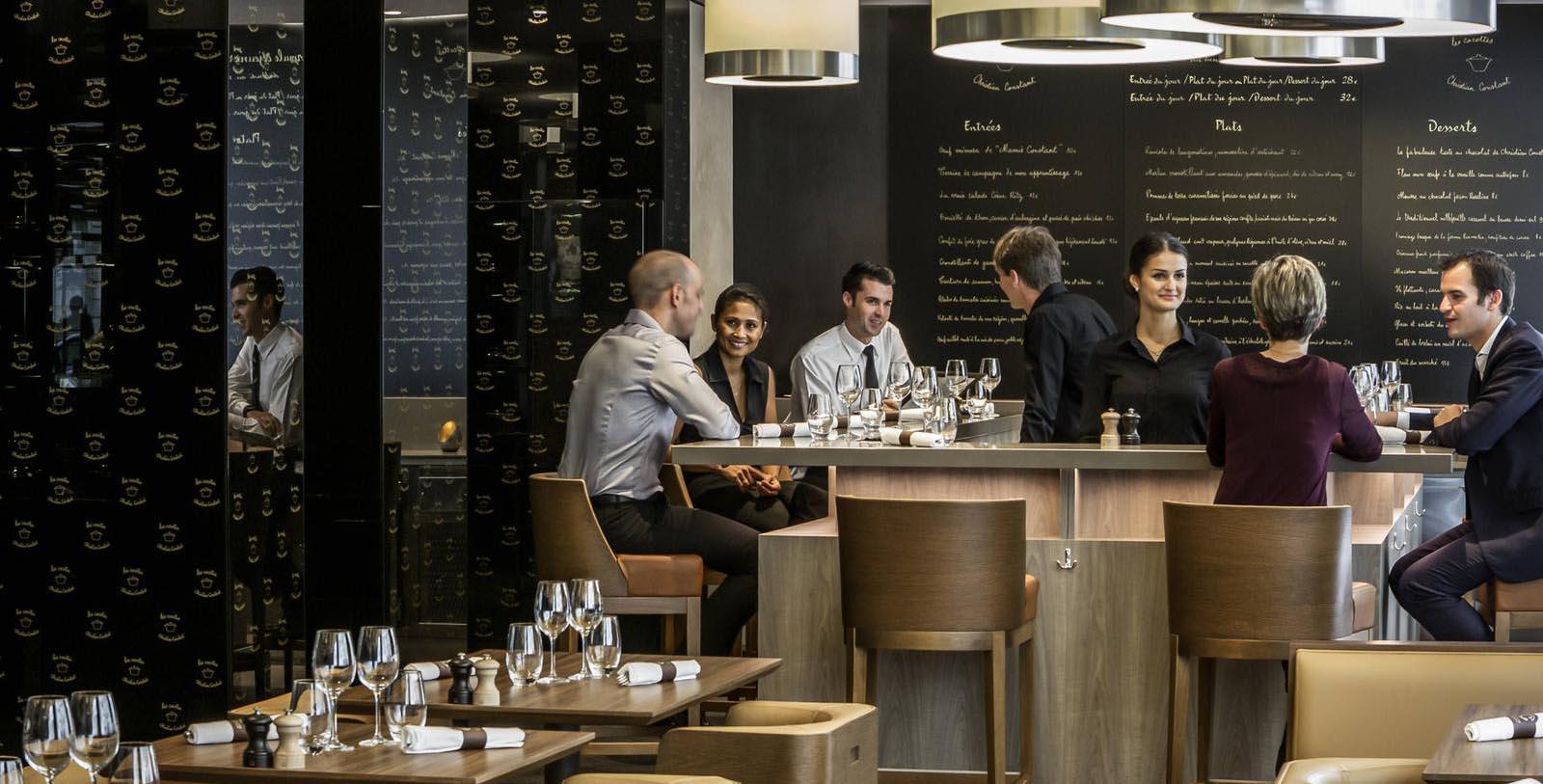 Image of Bar at Les Cocottes Arc de Triomphe at Sofitel Paris Arc de Triomphe, 1907, Member of Historic Hotels Worldwide, in Paris, France, Explore