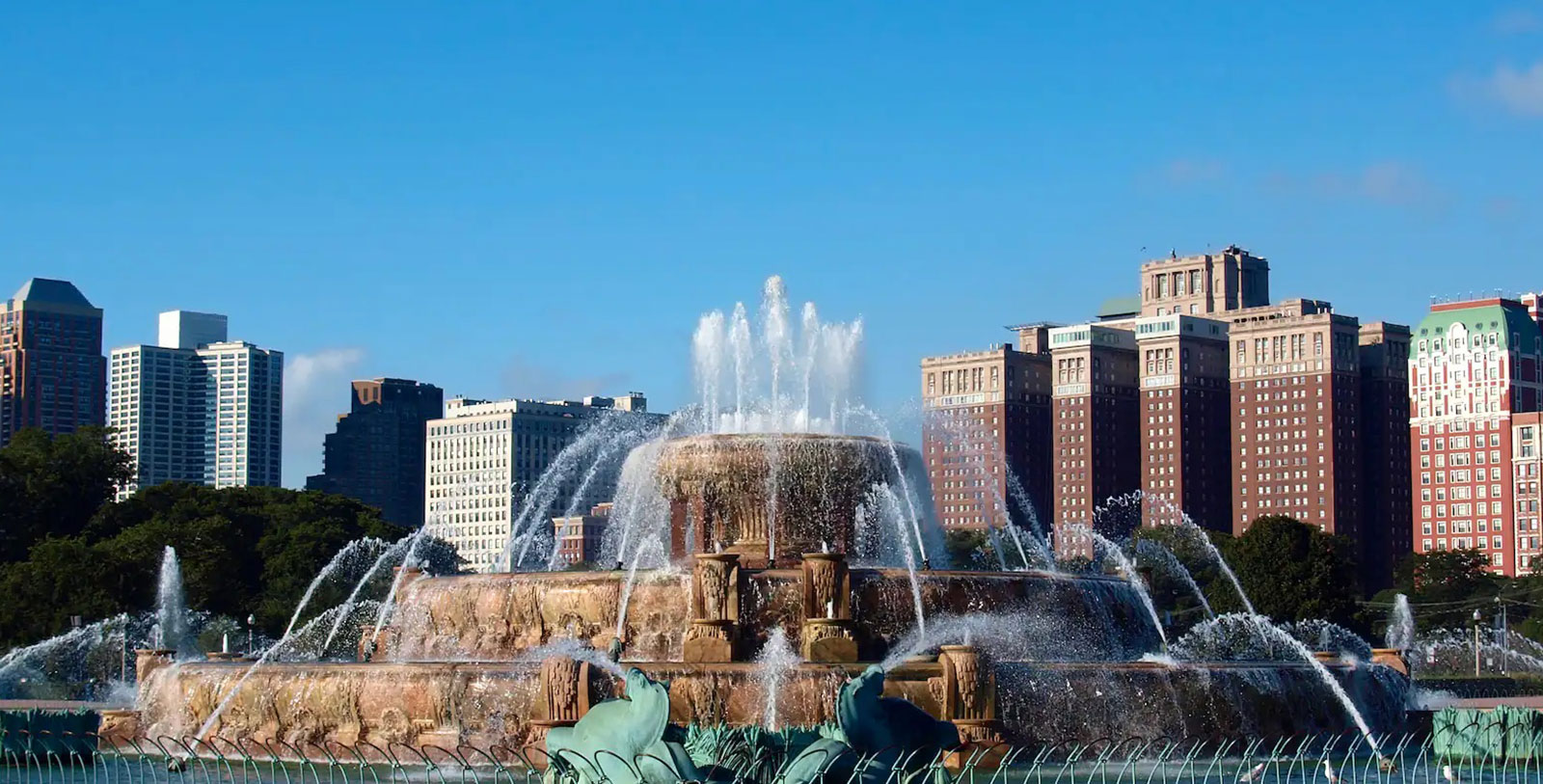 Explore Grant Park and see the iconic Buckingham Fountain right across the street from the hotel.