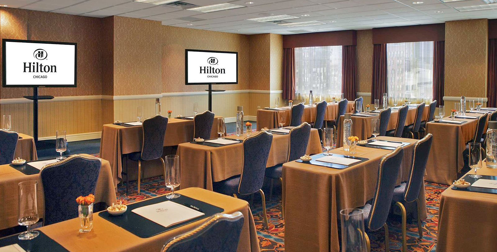 Image of Lake Erie Meeting room, Hilton Chicago, 1927, Member of Historic Hotels of America, in Chicago, Illinois, Venues & Services