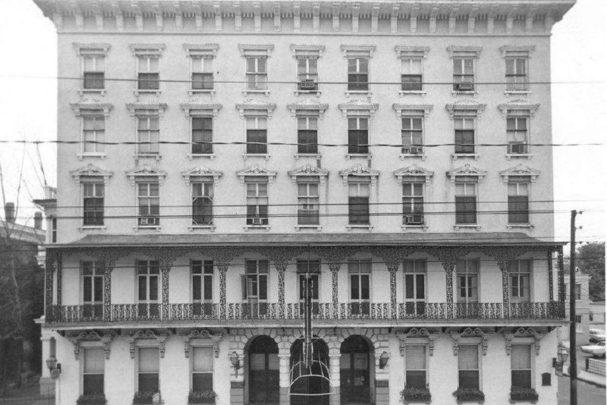 Historical Image of Mills House Charleston Exterior.