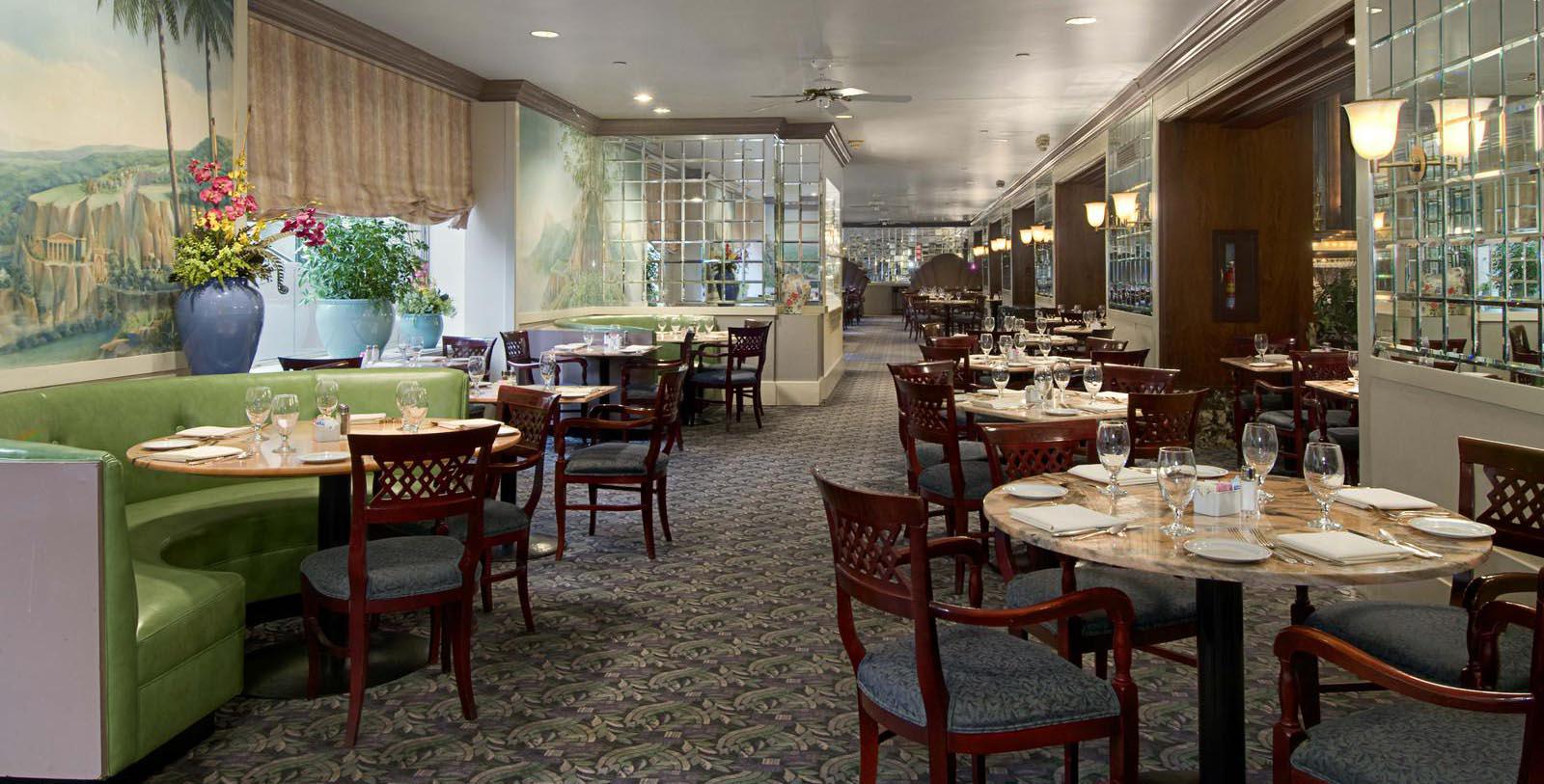 Image of dining room in hotel restaurant Hilton Cincinnati Netherland Plaza, 1931, Member of Historic Hotels of America, in Cincinnati, Ohio,Taste