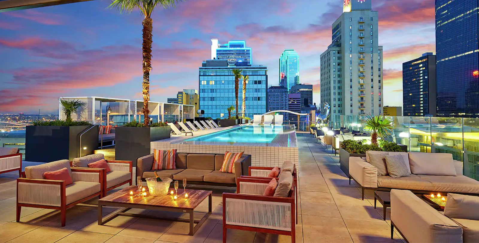 Image of Rooftop Pool at The Statler, 1956, Member of Historic Hotels of America, in Dallas, Texas, Experience