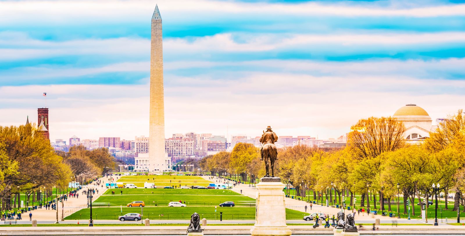 Stroll across the National Mall, designed by Pierre Charles L’Enfant.