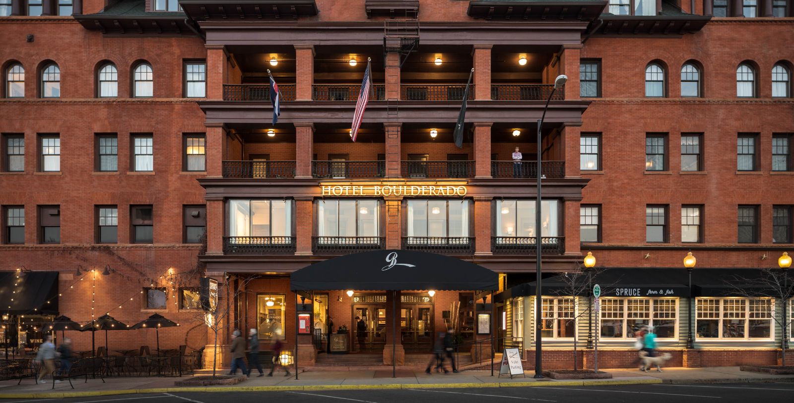 Image of Hotel Exterior, Hotel Boulderado in Boulder, Colorado, 1909, Member of Historic Hotels of America, Overview