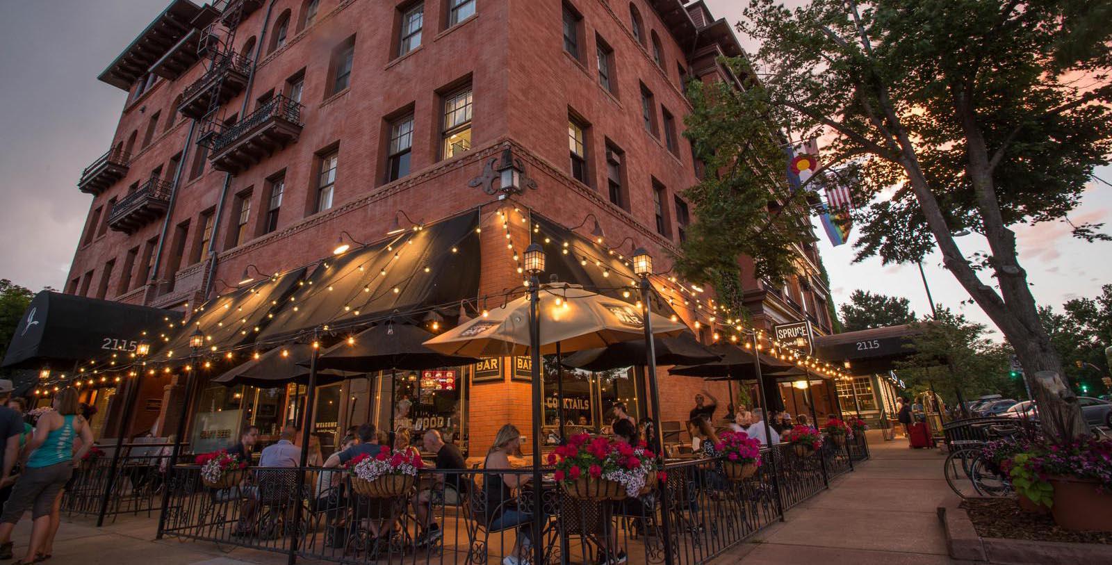 Image of The Corner Bar Patio, Hotel Boulderado in Boulder, Colorado, 1909, Member of Historic Hotels of America, Taste
