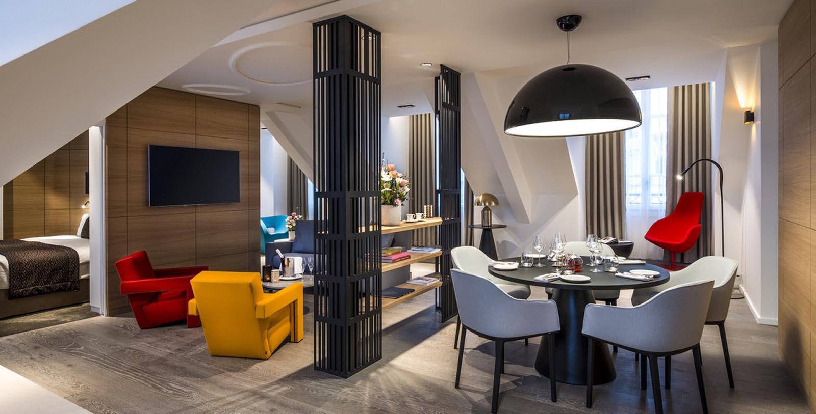 Image of Suite Living Room, Grand Hôtel La Cloche Dijon - MGallery by Sofitel, Dijon, France, 1884, Member of Historic Hotels Worldwide, Explore
