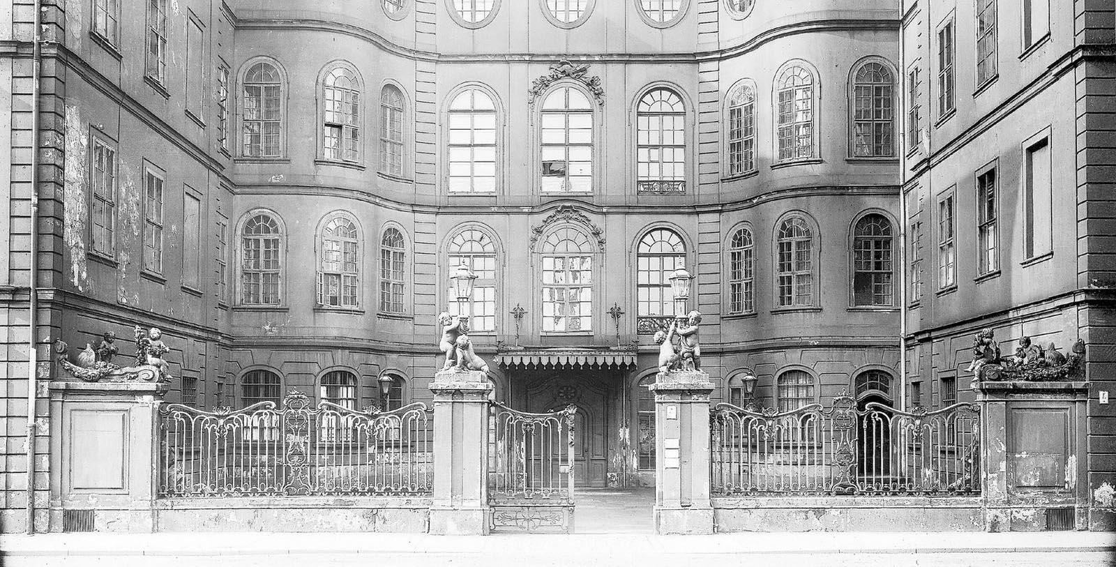 Historic Image of Palace Entrance, Hotel Taschenbergpalais Kempinski Dresden, 1713, Member of Historic Hotels Worldwide, Dresden, Germany, History