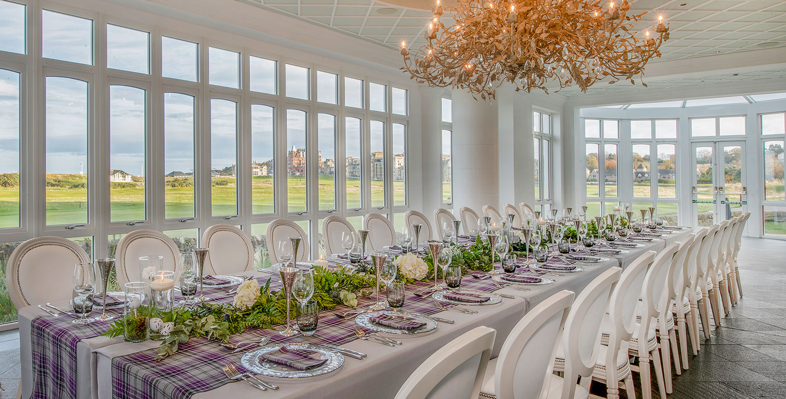 Image of Wedding Reception in the Conservatory, Old Course Hotel Golf Resort & Spa Scotland United Kingdom, Weddings