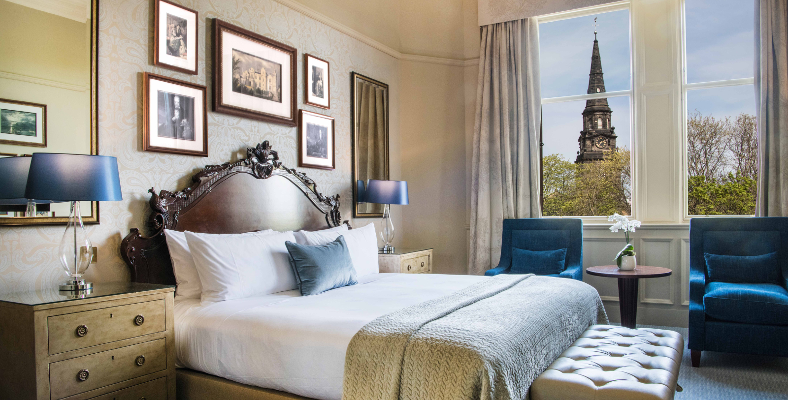 Image of Guestroom at Waldorf Astoria Edinburgh - The Caledonian, 1903, Member of Historic Hotels Worldwide, in Edinburgh, Scotland, United Kingdom, Accommodations