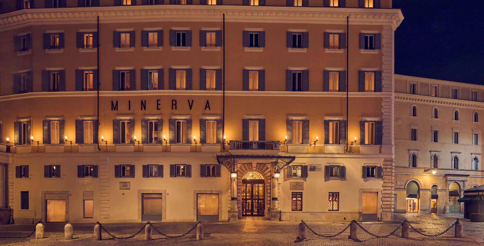 Image of Hotel Exterior of Orient Express La Minerva, 1620, a Member of Historic Hotels Worldwide in Rome, Italy.