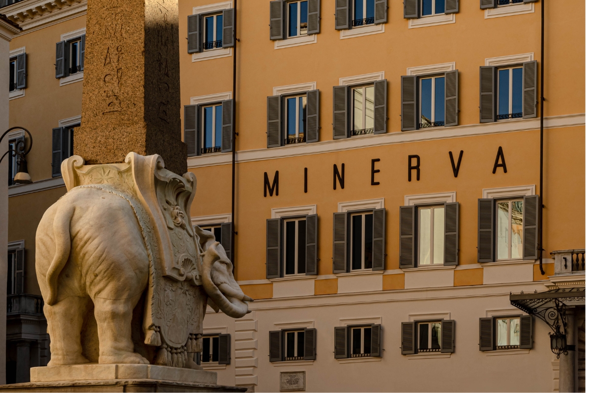 Image of Hotel Exterior of Orient Express La Minerva, 1620, a Member of Historic Hotels Worldwide in Rome, Italy.