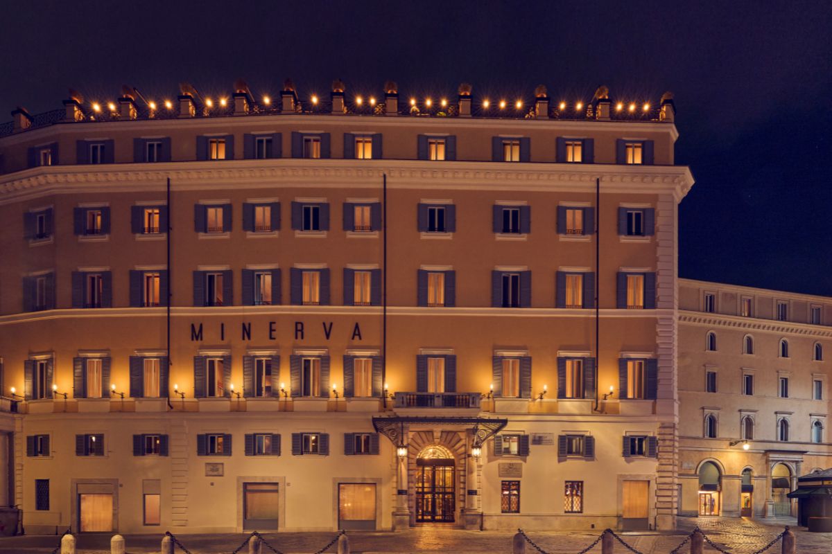 Image of Hotel Exterior of Orient Express La Minerva, 1620, a Member of Historic Hotels Worldwide in Rome, Italy.