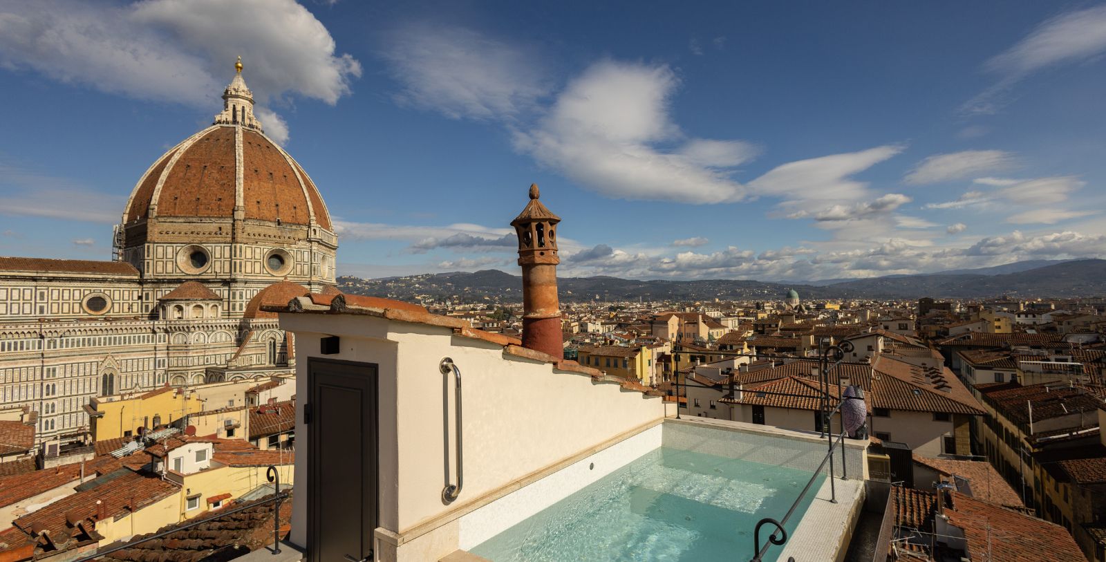 Image of hotel rooftop view at Donati Luxury Tower Suites, 1000, a Member of Historic Hotels Worldwide in Florence, Italy.