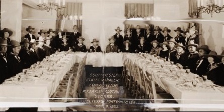 Historical Image of 1923 Conference of South Western States Managers at Hilton Forth Worth, 1921, Member of Historic Hotel of America, in Fort Worth, Texas.