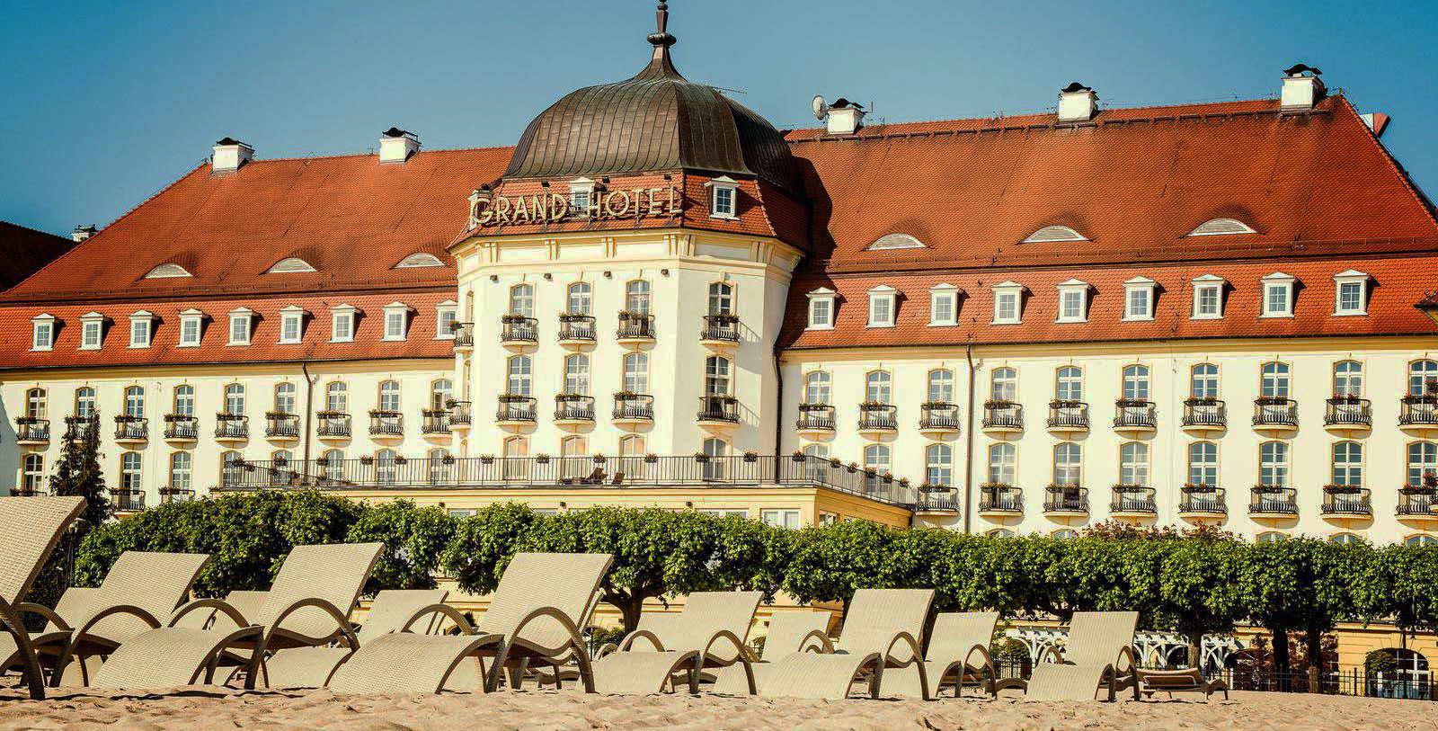 Image of Hotel Façade Sofitel Grand Sopot, 1927, Member of Historic Hotels Worldwide, in Sopot, Poland, Overview