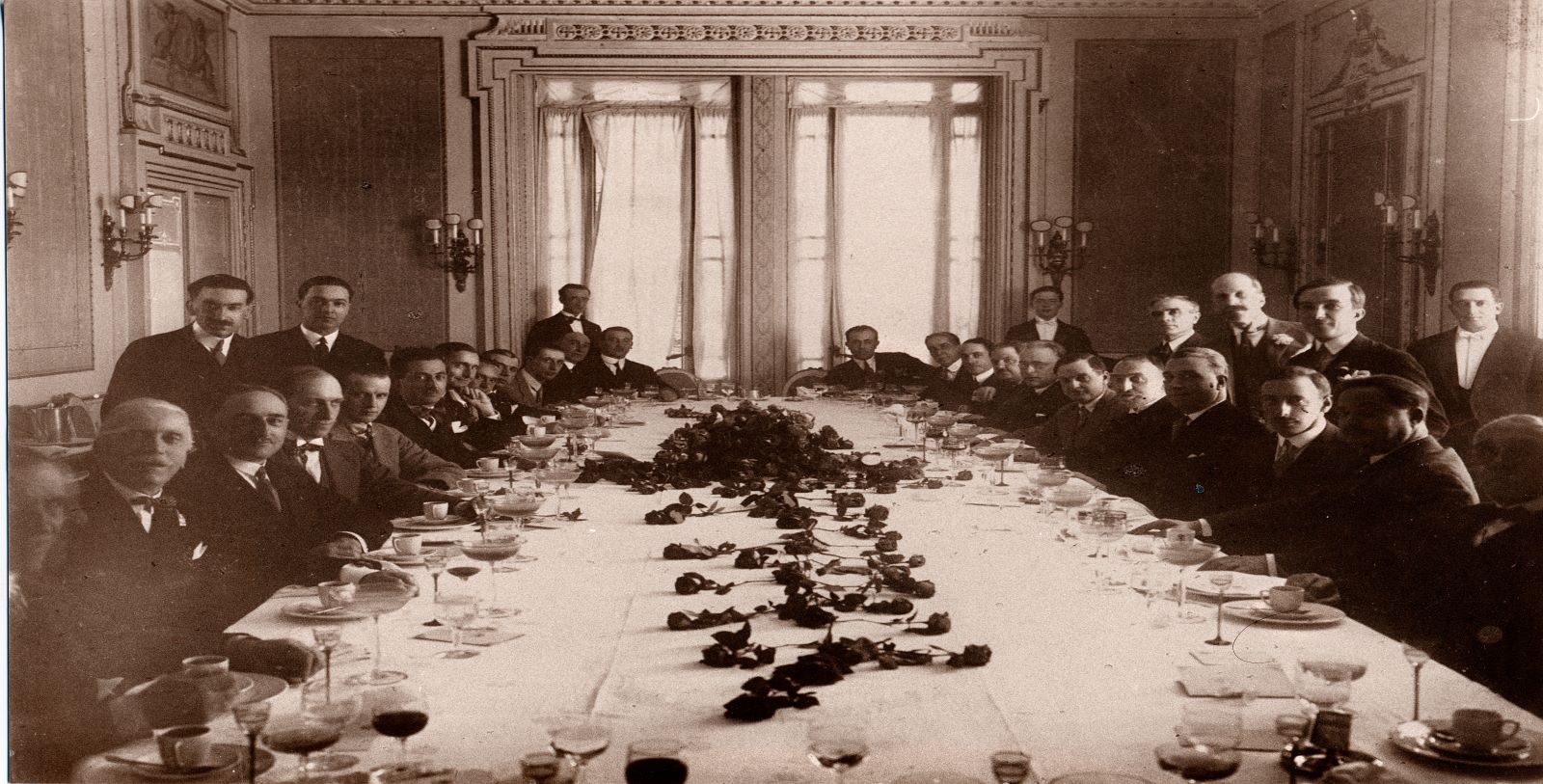 Historic Gathering at Hotel Bristol Palace in Genoa, Italy, History.