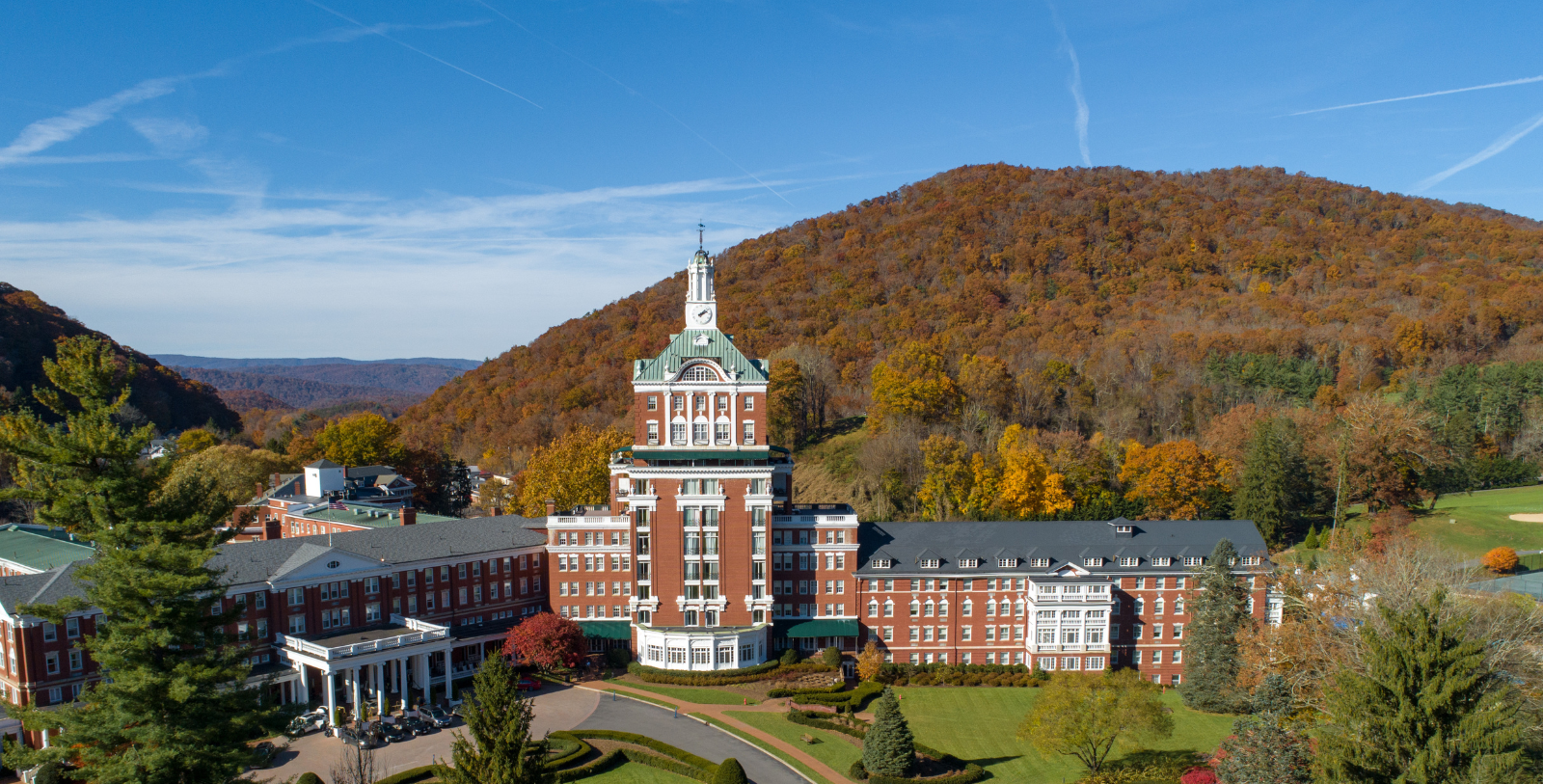 Image of Hotel Exterior Omni Homestead Resort, 1766, Member of Historic Hotels of America, in Hot Springs, Virginia, Overview