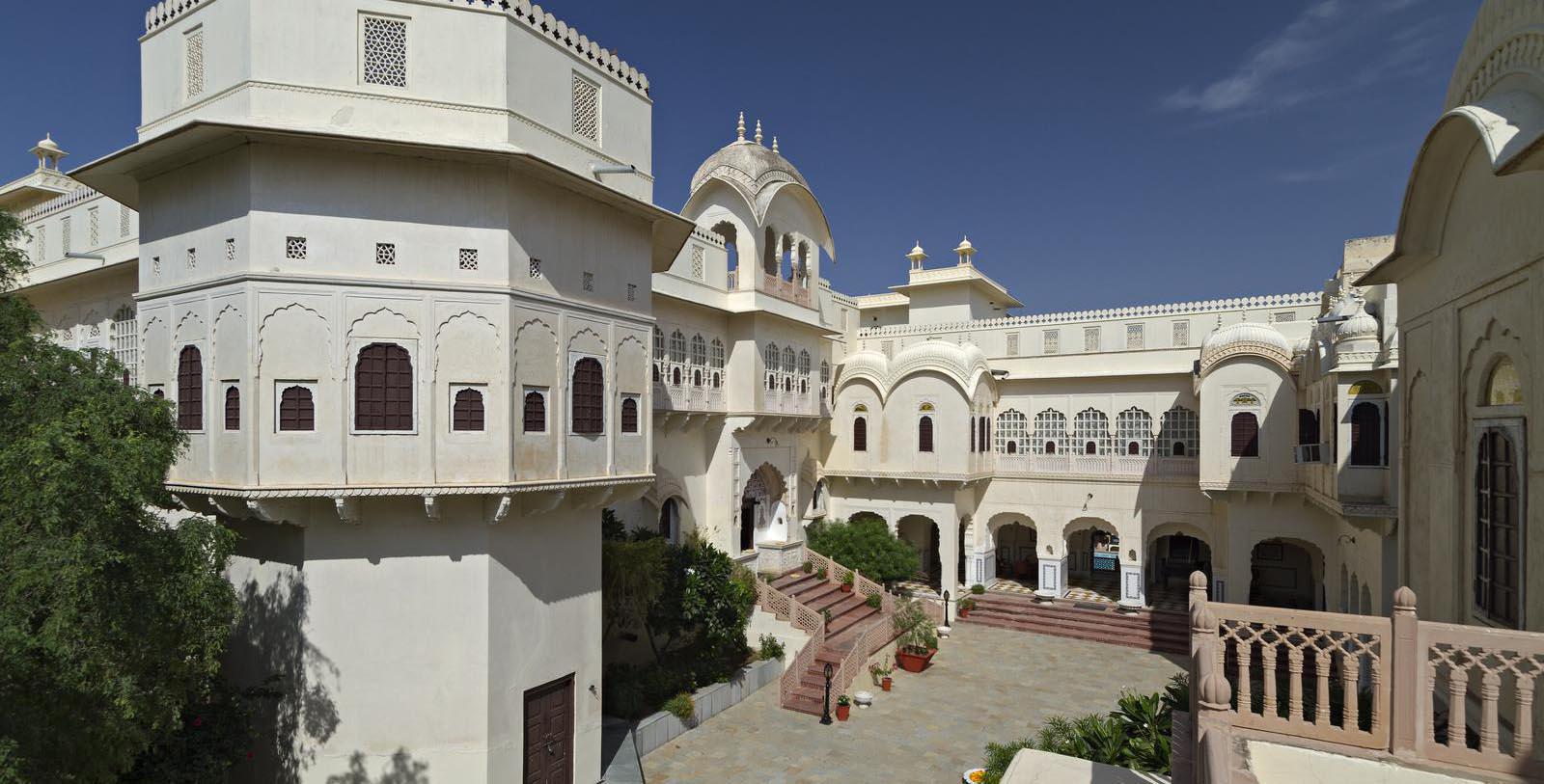 Image of hotel exterior Alsisar Mahal, 1800s, Member of Historic Hotels Worldwide, in Jhunjhunu, India, Special Offers, Discounted Rates, Families, Romantic Escape, Honeymoons, Anniversaries, Reunions