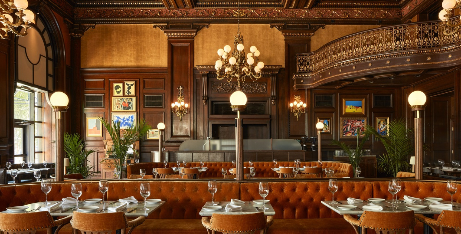 Image of Green room dining room HOTEL DU PONT, 1913, Member of Historic Hotels of America, in Wilmington, Delaware, Taste